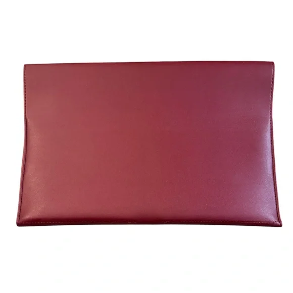 NWT Glass Ladder & Co. Burgundy Portfolio Clutch - Picture 4 of 8